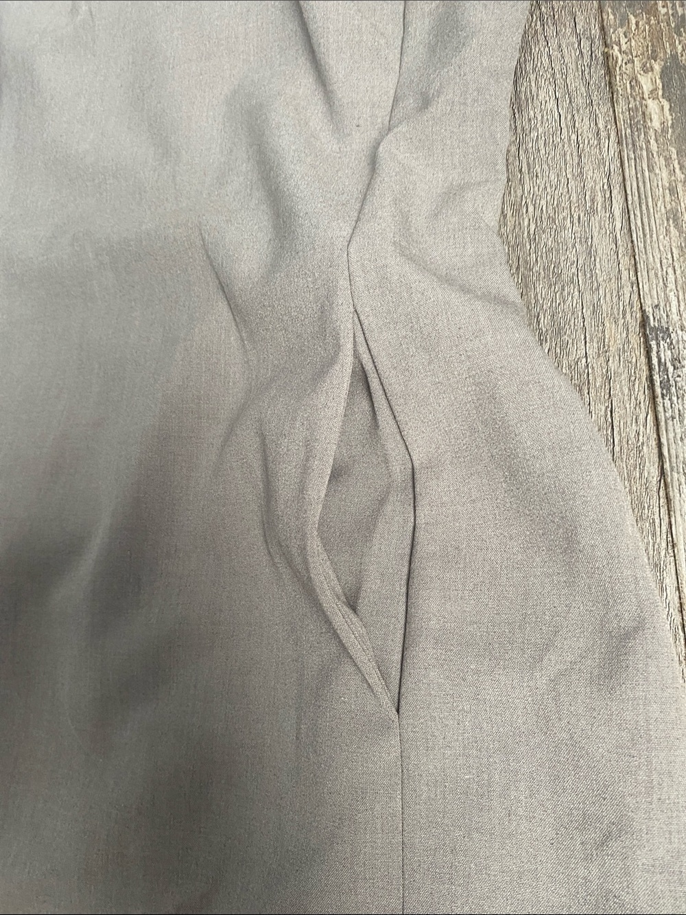 Calvin Klein Light Gray Cap-Sleeve Midi Sheath Dress with pockets - Picture 4 of 13
